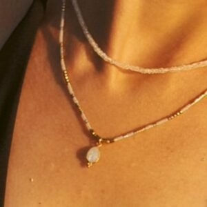Beads Necklace - Moonstone