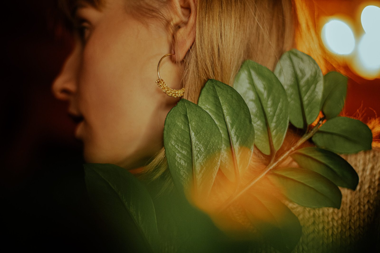 Gold-Plated Earring Hoops - obrazek 2