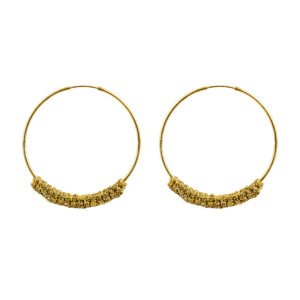 Gold Plated 4cm Hoop Earrings