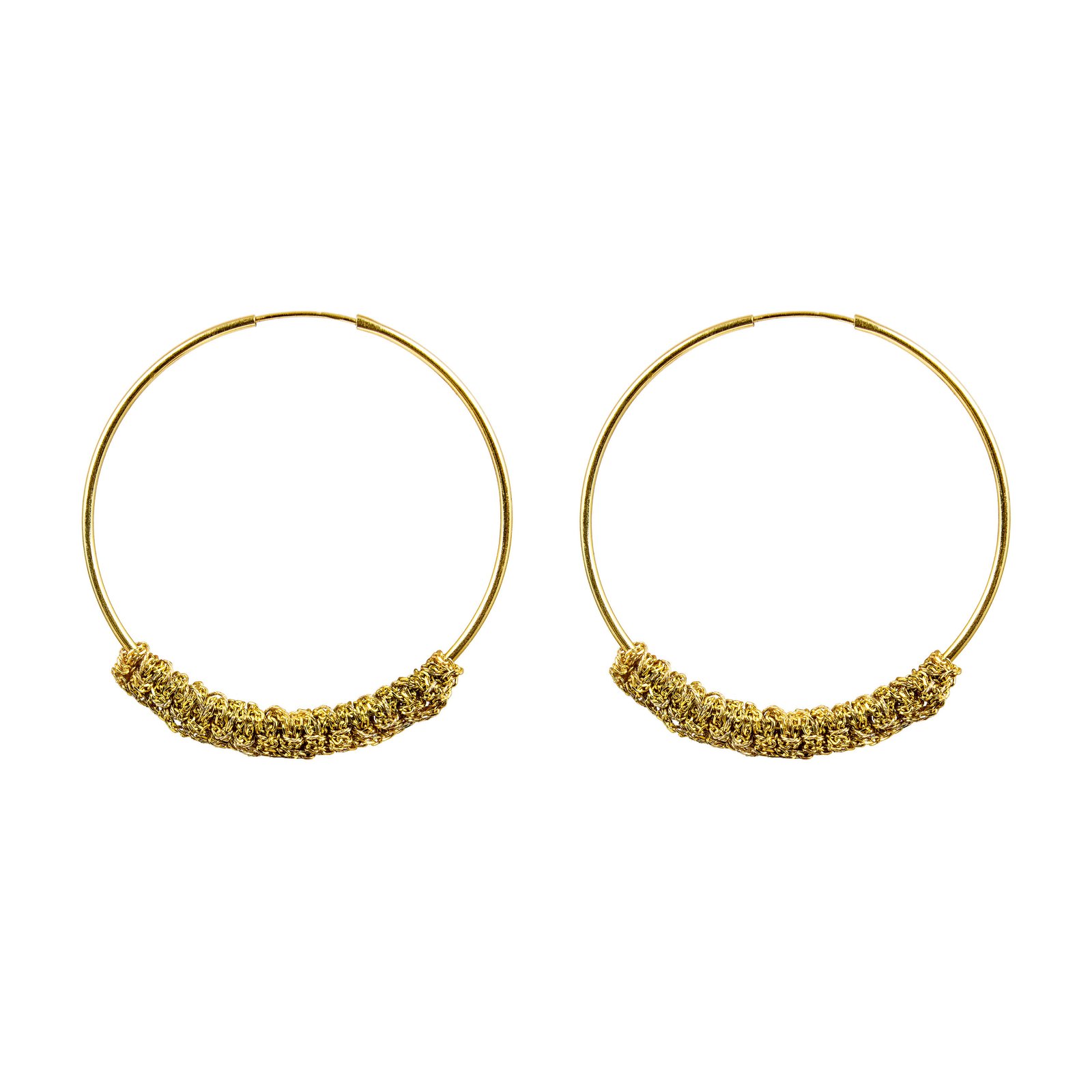 Gold Plated 4cm Hoop Earrings
