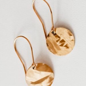 Gold Plated Textured Earings