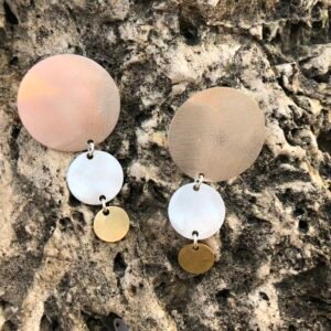 Silver Goldplated Stud Earrings