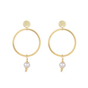 Handcrafted Silver Gold-Filled Pearl Earrings
