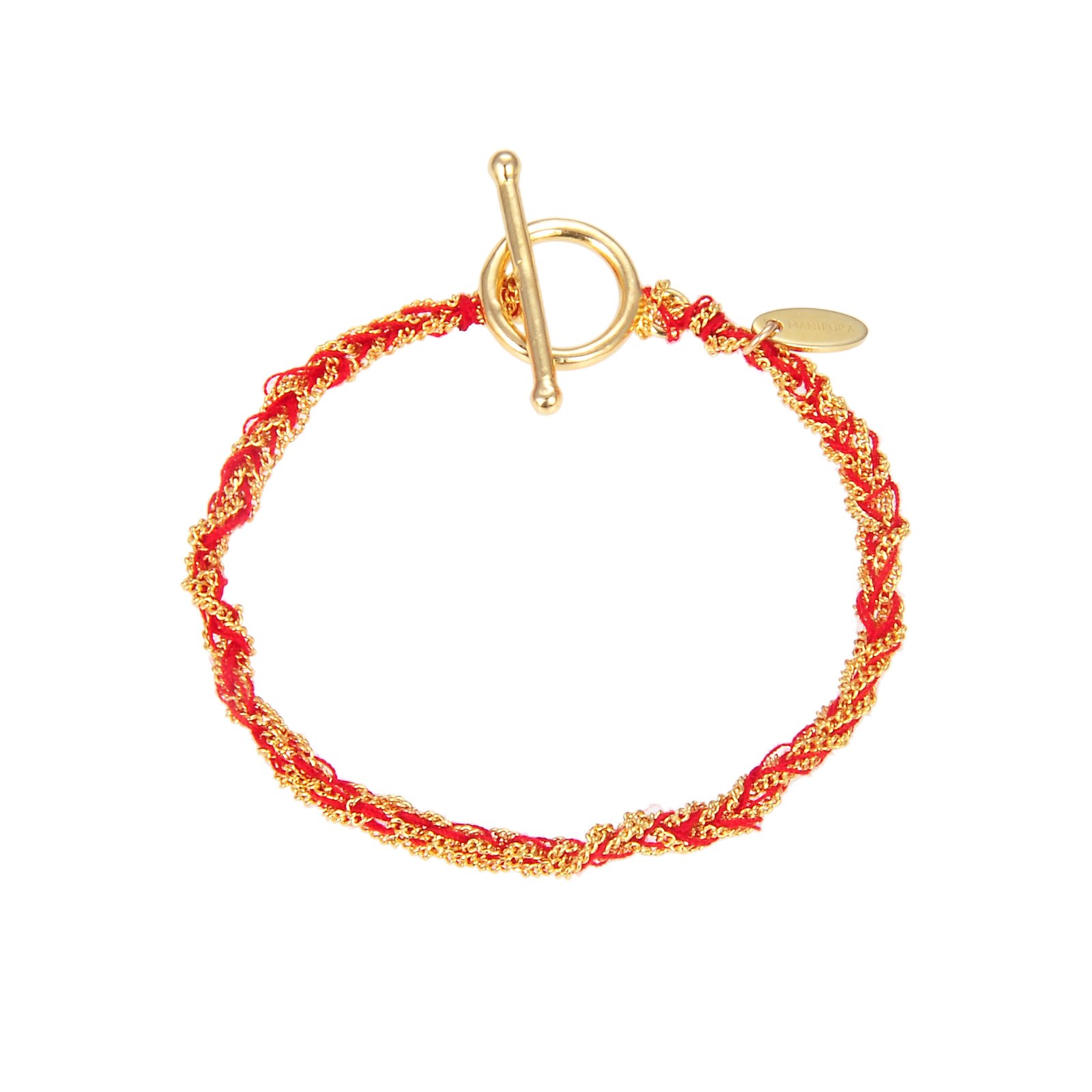 Hand-Braided Silver and Gold Plated Bracelet