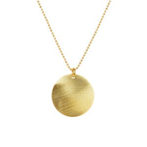 Elegant Diamond Cut Ball Bead Silver Gold-Plated Chain